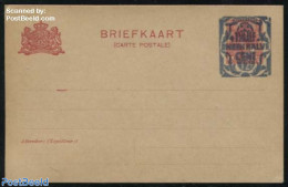 Netherlands 1921 Postcard 12.5c On 5c, Short Dividing Line, Unused Postal Stationary - Cartas & Documentos