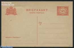 Netherlands 1921 Postcard 12.5c, Flat R, Unused Postal Stationary - Cartas & Documentos