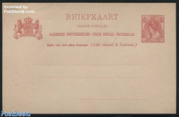 Netherlands 1901 Postcard 5c Rosered, Unused Postal Stationary - Covers & Documents