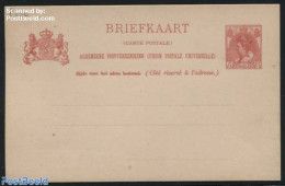 Netherlands 1901 Postcard 5c, Carmine, Unused Postal Stationary - Covers & Documents
