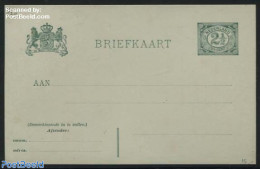 Netherlands 1904 Postcard 2.5c Green, 3 Address Lines, Unused Postal Stationary - Covers & Documents