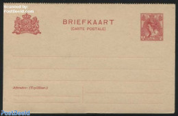 Netherlands 1914 Postcard 5c, Dutch Text Above French, Perforated, Short Dividing Line, Unused Postal Stationary - Brieven En Documenten