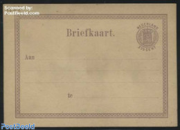 Netherlands 1881 Postcard. 2.5c Redviolet, Narrowpointed Lines, New Print,, Unused Postal Stationary - Brieven En Documenten