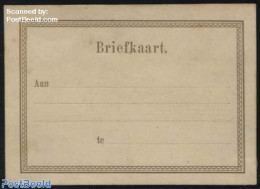 Netherlands 1874 Postcard Brown Without Printed Stamp, Unused Postal Stationary - Briefe U. Dokumente