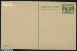 Netherlands 1928 Reply Paid Postcard 3+3c, Unused Postal Stationary - Lettres & Documents