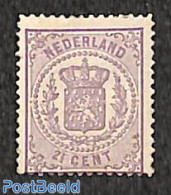 Netherlands 1869 2.5c, Perf. 13.25 Large Holes, Without Gum, Unused (hinged) - Unused Stamps