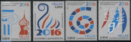 Greece 2016 Year Of Greece In Russia 4v, Mint NH, Religion - Churches, Temples, Mosques, Synagogues - Unused Stamps