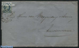 Netherlands 1856 Folding Letter Sent Within Amsterdam, Postal History - Brieven En Documenten