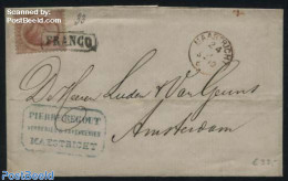 Netherlands 1865 Letter From Maastricht To Amsterdam, Postal History - Briefe U. Dokumente