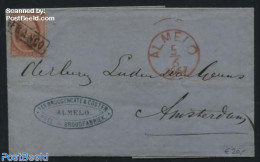 Netherlands 1867 Letter From Almelo To Amsterdam, Postal History - Covers & Documents