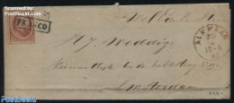 Netherlands 1867 Letter From Alkmaar To Amsterdam, Postal History - Briefe U. Dokumente