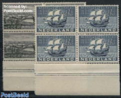 Netherlands 1934 Curacao 2v, Blocks Of 4 [+], Mint NH, Transport - Ships And Boats - Neufs