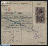 Malaysia 1927 Postwissel Form, Postal History - Andere & Zonder Classificatie