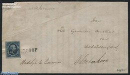 Netherlands 1856 5c Plate III, OLDEBERCOOP, Postal History - Brieven En Documenten