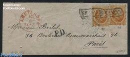Netherlands 1866 Letter From Amsterdam To Paris, Postal History - Covers & Documents