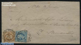 Netherlands 1859 Letter From S-Hertogenbosch To Brussels (sHertogenbosch-C On 10c+5c), Postal History - Lettres & Documents