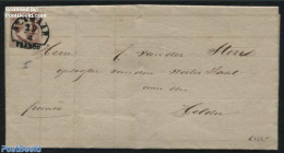Netherlands 1854 Letter From Alkmaar To Den Helder (Alkmaar-A), Postal History - Brieven En Documenten