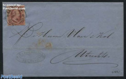 Netherlands 1860 Letter From Helmond To Utrecht (Helmond-B), Postal History - Storia Postale