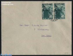 Netherlands 1932 ANVV Mill Stamp On Letter (2x), Postal History, Various - Mills (Wind & Water) - Lettres & Documents