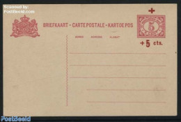 Netherlands Indies 1915 Postcard Red Cross 5+5c, Unused Postal Stationary, Health - Red Cross - Red Cross