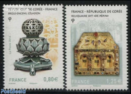 France 2016 Joint Issue South-Korea 2v, Mint NH, Various - Joint Issues - Art - Art & Antique Objects - Neufs