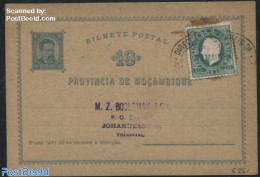 Mozambique 1894 Postcard To Johannesburg, Postal History - Mosambik