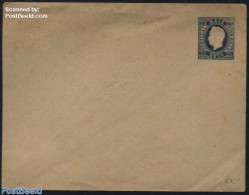 Portugal 1879 Envelope 25R Blue (143x110mm), Unused Postal Stationary - Cartas & Documentos
