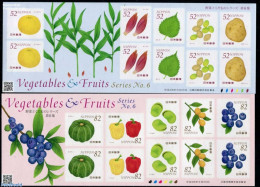 Japan 2016 Vegetables & Fruits No.6 2x10v S-a (2 M/s), Mint NH, Health - Nature - Food & Drink - Fruit - Neufs