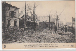 SAINT DENIS : Explosion De St Denis, 4 Mars 1916 - Arbres Et Maisons Atteints Dans Les Environs - Très Bon état - Saint Denis