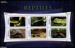 Saint Vincent & The Grenadines 2015 Mayreau, Reptiles 6v M/s, Mint NH, Nature - Crocodiles - Reptiles - Snakes - Turtles - St.Vincent E Grenadine