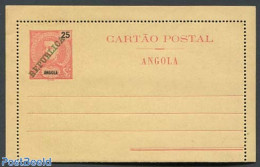 Angola 1911 Card Letter 25R, REPUBLICA, Unused Postal Stationary - Angola