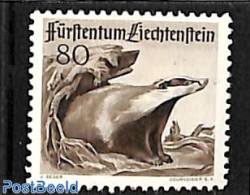 Liechtenstein 1950 80Rp, Stamp Out Of Set, Unused (hinged), Nature - Animals (others & Mixed) - Wild Mammals - Ungebraucht