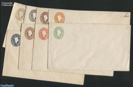 Austria 1861 Set Of 8 Envelopes (147x85mm), Unused Postal Stationary - Brieven En Documenten