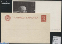 Russia, Soviet Union 1924 Illustrated Postcard (Lenin, Blackviolet), Unused Postal Stationary, History - Lenin - Cartas & Documentos