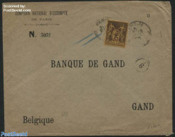 France 1896 Letter From Paris To Gand With 75c Stamp, Postal History - 1859-1959 Brieven & Documenten