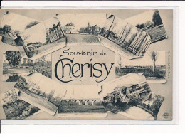 CHERISY : Carte Souvenir, Divers Lieux De La Ville - Très Bon état - Otros & Sin Clasificación