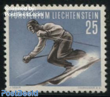 Liechtenstein 1955 25Rp, Stamp Out Of Set, Mint NH, Sport - Skiing - Ungebraucht