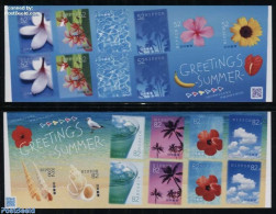Japan 2016 Summer Greetings 20v S-a (2 M/s), Mint NH, Nature - Various - Flowers & Plants - Shells & Crustaceans - Gre.. - Nuevos
