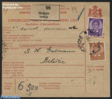 Yugoslavia 1939 Expedition Card, Postal History - Brieven En Documenten
