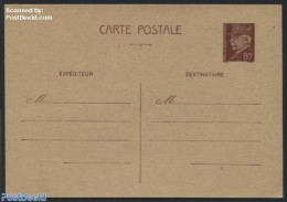 France 1941 Postcard 80C, Redbrown, Unused Postal Stationary - Covers & Documents
