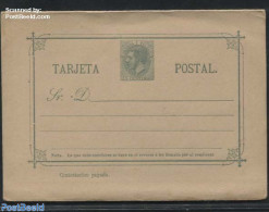 Spain 1882 Reply Paid Postcard 15/15c Greygreen, Unused Postal Stationary - Storia Postale