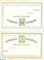 Spain 1873 Reply Paid Postcard 5/5Cs, Unused Postal Stationary - Brieven En Documenten