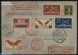 Switzerland 1934 Special Flight Zurich-Istanbul-Zurich (ended In Pfullendorf, Emergency Landing), Postal History, Tran.. - Briefe U. Dokumente