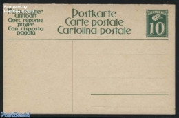 Switzerland 1924 Reply Paid Postcard 10/10c, Unused Postal Stationary - Brieven En Documenten