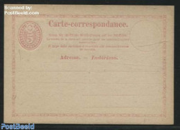 Switzerland 1873 Postcard 5c Rosa, Unused Postal Stationary - Storia Postale