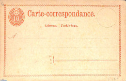 Switzerland 1874 Postcard 10c Red, Unused Postal Stationary - Briefe U. Dokumente