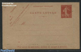 France 1906 Card Letter 10c Red, Unused Postal Stationary - Brieven En Documenten