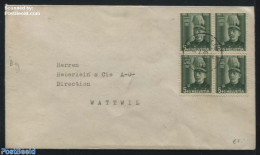 Switzerland 1940 Letter With 4 5+5c Stamps, Postal History - Covers & Documents