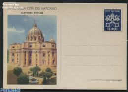 Vatican 1953 Postcard 20L, Dom And Garden, Unused Postal Stationary - Covers & Documents