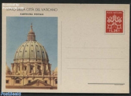 Vatican 1953 Postcard 35L, St. Peter, Unused Postal Stationary - Lettres & Documents